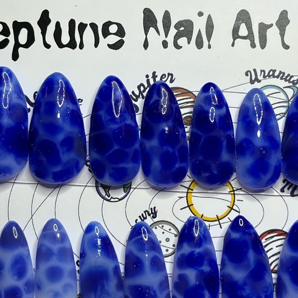 Press on gel nails. Handmade. “Water Ice” - Picture 6 of 6